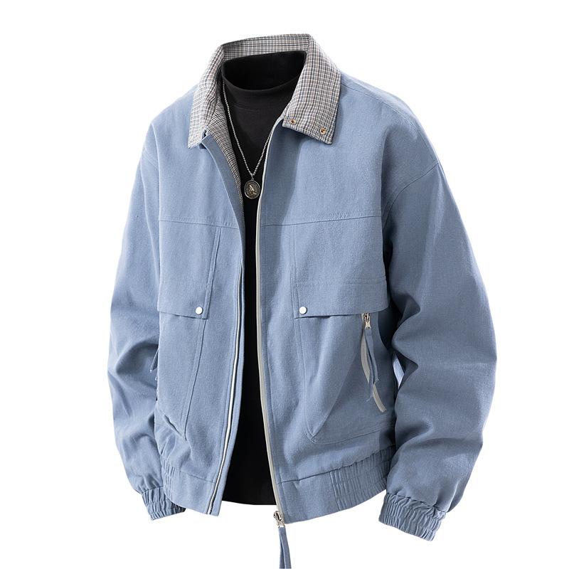 

Jacket Men s Lapel Season Tooling Leather Couple Casual Loose Men s Jacket 3XL