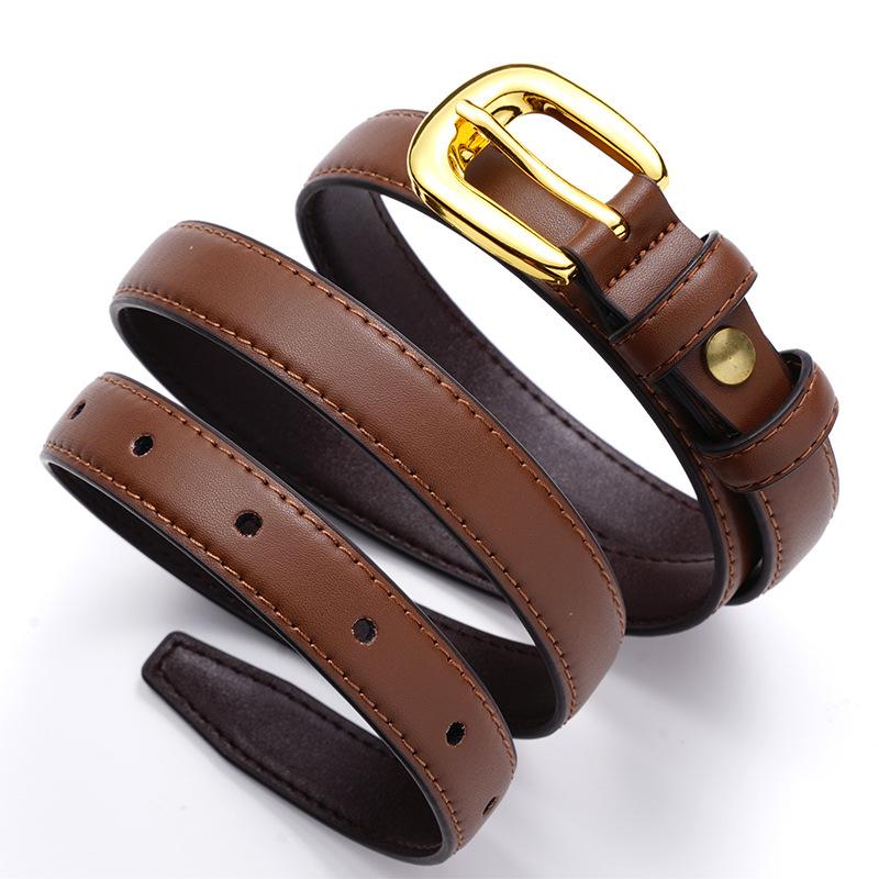 Women's Belt, Pin Buckle, Small Belt, Small Clear Female Slim Korean Style Lady's Belt Belt