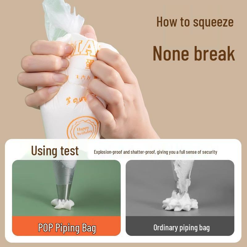 Einweg Verdicktes Spritzbeutel Set mit Tüllen & Backformen für Babynahrung & Kuchen