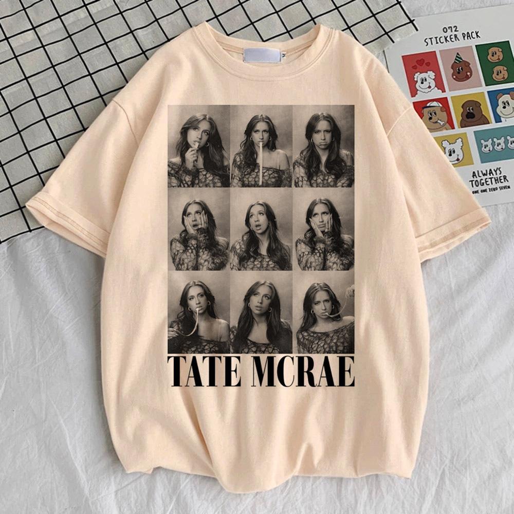 Tate Mcrae T8 top tees girl Psychedelic Classic Punk Breathable tshirt aesthetic kawaii Trendy Comfortable harajuku Grunge S