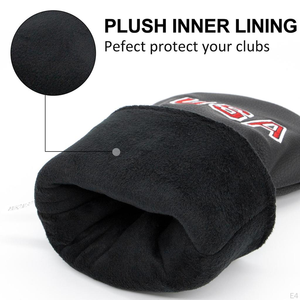 3Pcs Golf Cover 1 3 5 UT Hybrid Headcover Interchangeable Number Tag Golfer Equipment Accessories