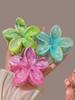 Flower Hair Claw Clips for Thick Hair,Strong Hold Nonslip,Hawaiian,Cute Large Marble Hair Clips,Banana Clip for Thin Hair