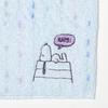 Nishikawa Snoopy Mini Towel 25x25cm Washable Cotton Unspun Yarn Soft and Fluffy Imabari Name Embroidery Embroidery Blue XT46800604 PN6601TW Rain 100%