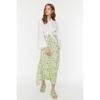 Black Polka Dot Patterned Bell Woven Skirt Tctss22ee0006