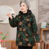 Grandma Winter Hooded Padded Coat Old Man Women's Clothing Piled Thickened Warm Padded Jacket Old Lady Mother Winter Clothing