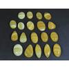 322Cts. Natural Yellow Lace Agate Mix Cabochon Loose Gemstone 19Pcs Lot C-227