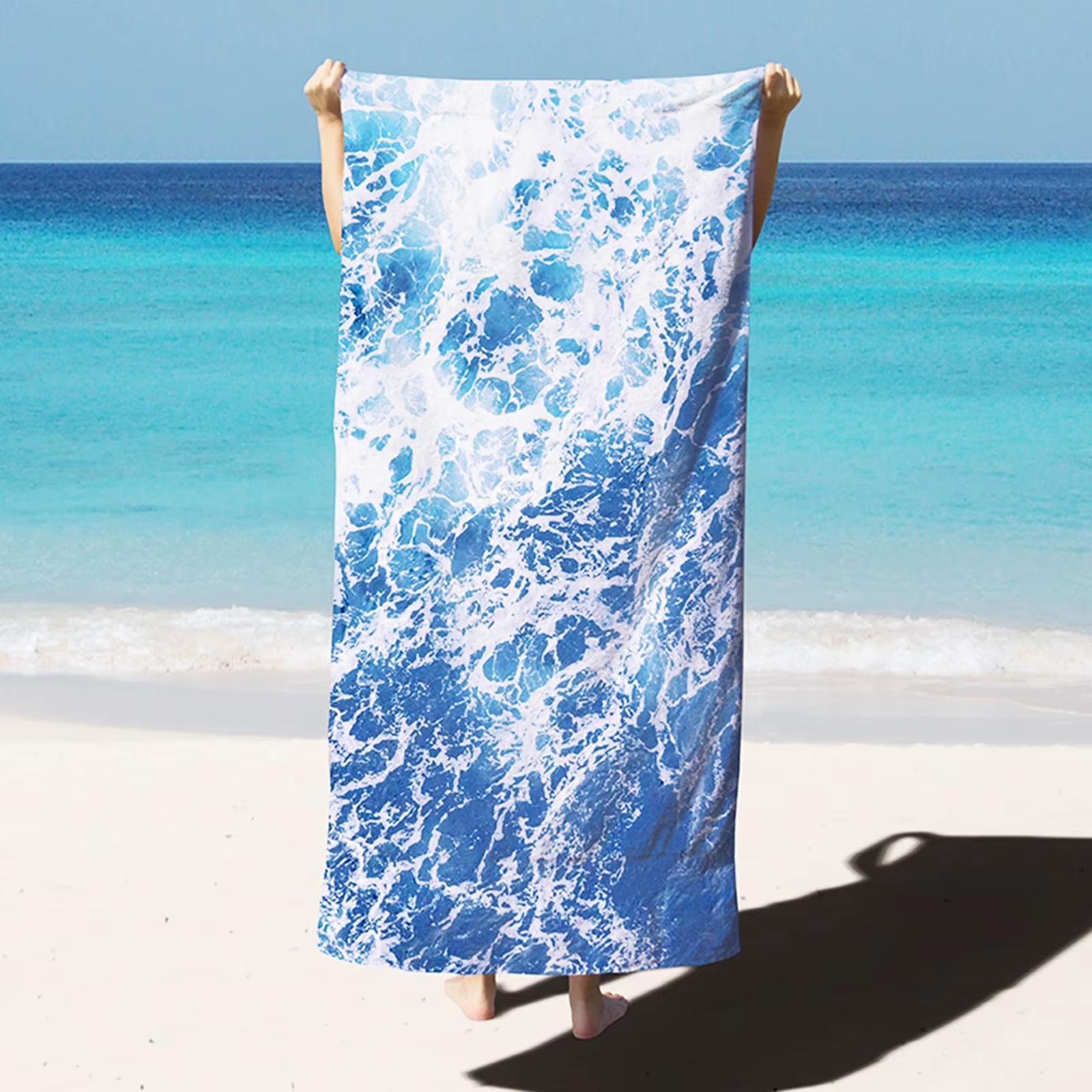 

Microfiber blanket quick-drying beach towel oversized fashionable tree print towel super absorbent pool towel blanket W40*H60(CM)