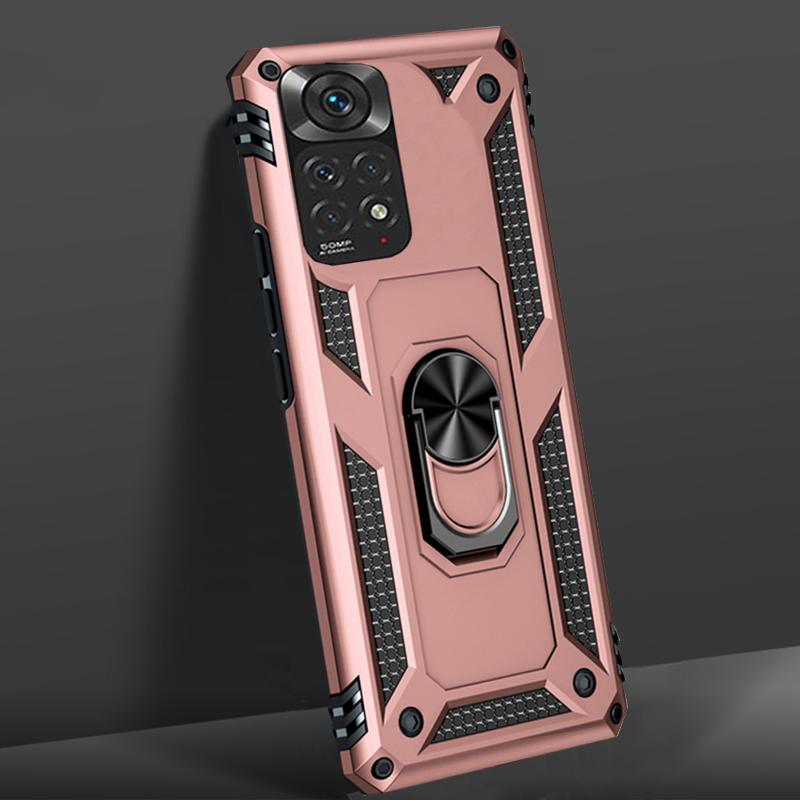 Luxury Battle Armor Holder Phone Case For iPhone 13 12 11 Pro Max X XR XS Max 8 7 6S 6 Plus Shockproof Finger Ring Stand Cover Shell Fundas Coque