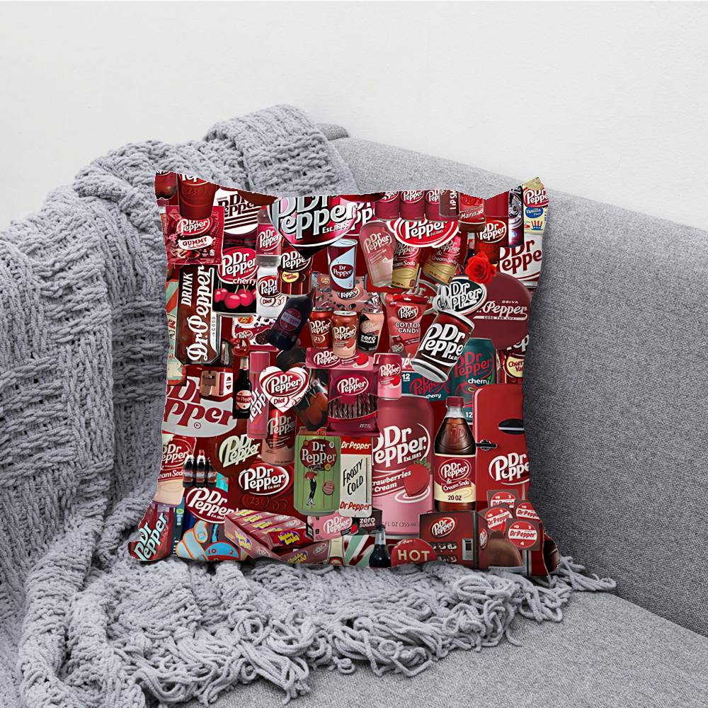 

Fashion Drink Dr P-PepperS Pillow Case For Sofa Decor Car Office Room Printing Cushion Cover Decorations and Protector 30cmx30cm
