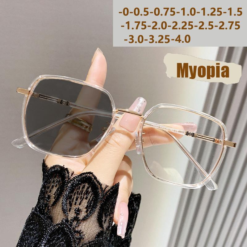 Fashionable Large Frame Anti-blue Light Myopia Glasses Female Internet Celebrity Versatile Big Face To Look Slimming Trendy75022