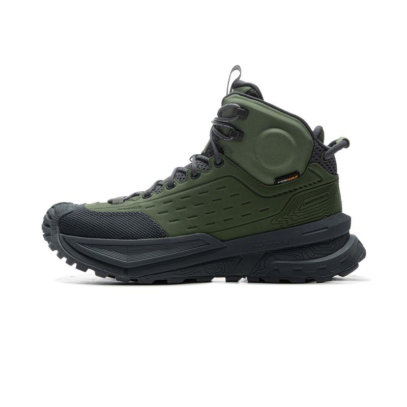Li-Ning COUNTERFLOW Fuchuan HIGH Unisex High Top Hiking Shoes Black Green AHTU015-2 42