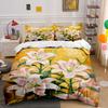 White Lilies with Leaves. Bedding Sets Duvet Cover Sets Duvet Covers Pillowcases(1 * Duvet Cover 2 * Pillowcases Without Duvet Insert)