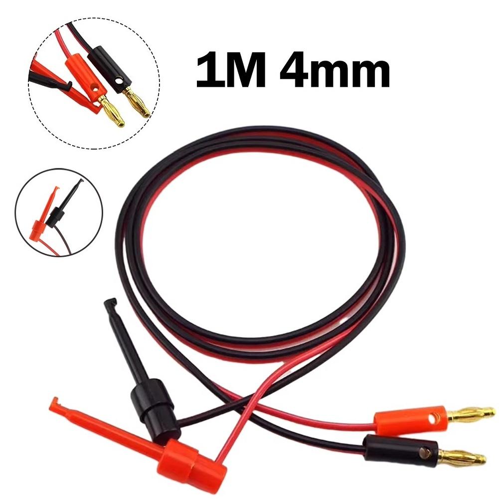 Universal Test Clips Pure Copper Multimeter Test Hook Clips Electrical Test Wires Gold Plated For Multimeter Testing Circuit Diy