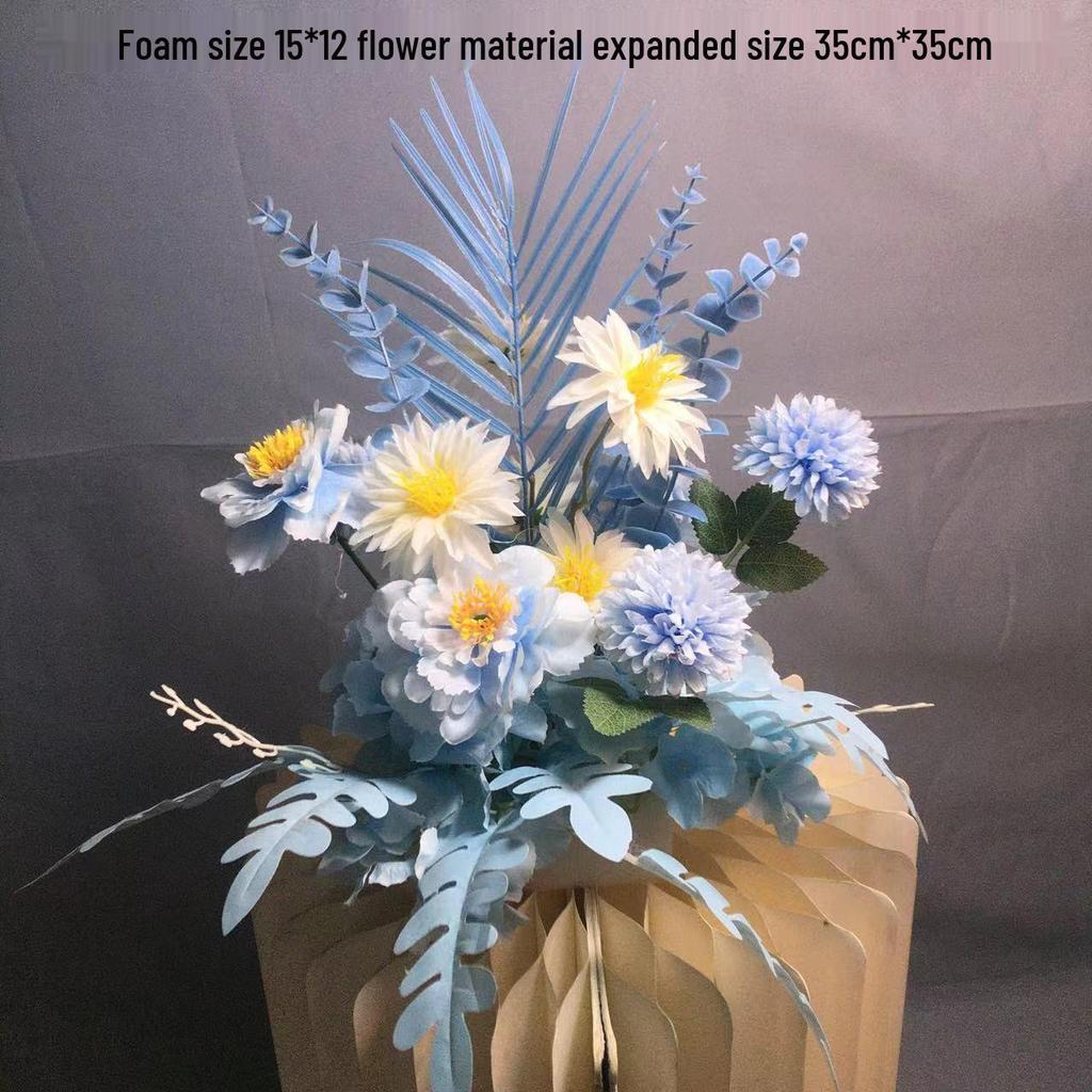 Großes Seidenblumen Hochzeitsgang & T-Bühnen Dekorationsset