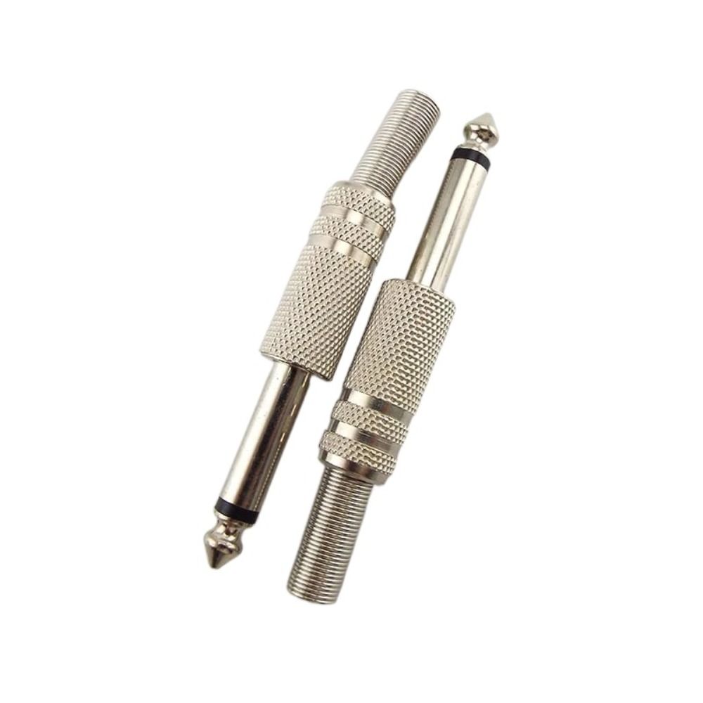 Headphone Plug 1/4" Mono Jack Adapter Soldering Audio Connector 6.35mm Male Jack 6.35mm Audio Plug