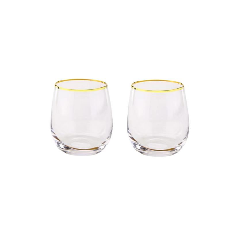 2pcs Whiskey Glass Clear Whiskey Bar Cocktail Glasses Drinking Glasses Scotch Liquor Barware Beer Milk Shake Juice Latte Cup