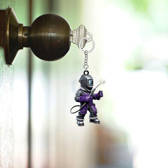 Acrylic Keychain Pendant 2D High-Definition Pattern Wear-Resistant Fall-Resistant Key Chain Small Portable Ornament