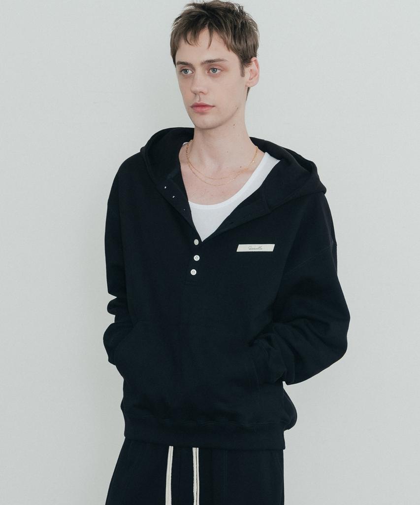 Tailor Cotton Sweat Hoodie Black