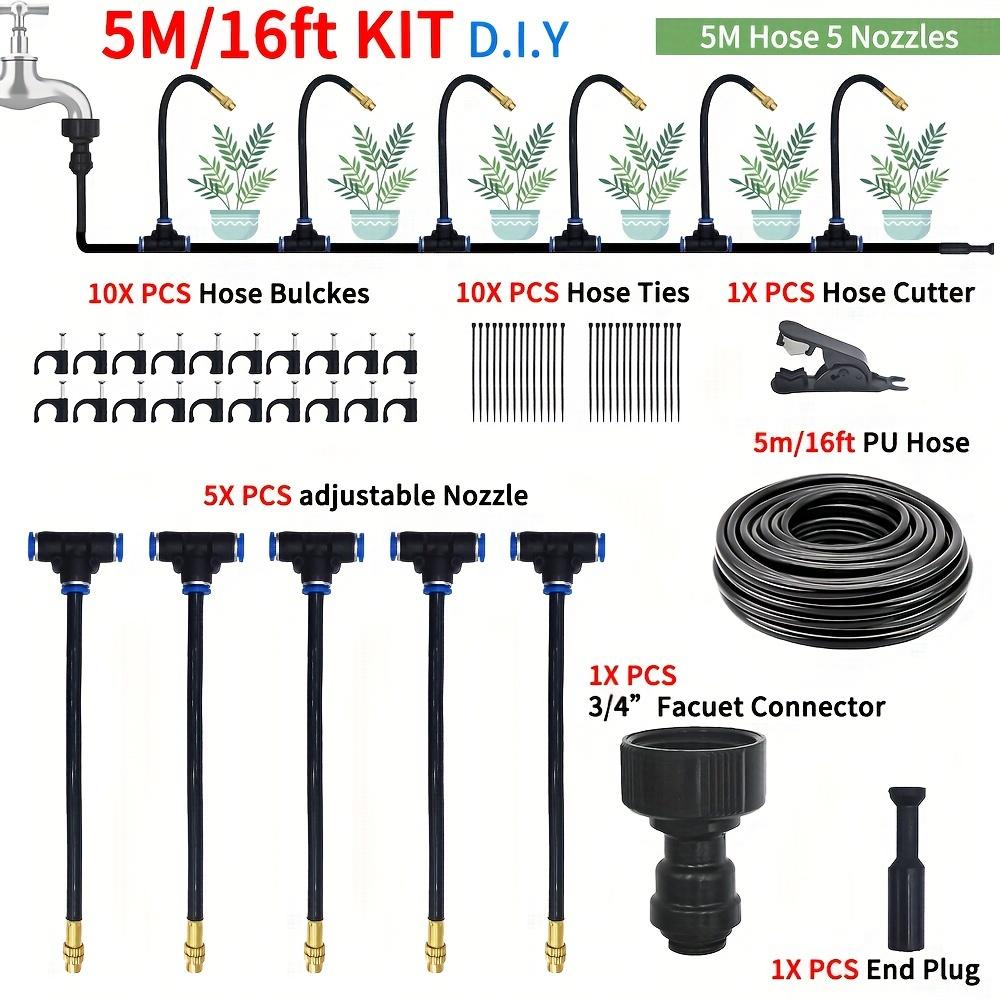 

[DIY Watering System] No Electricity Needed Universal DIY Greenhouse Garden Watering System - Plastic Spray Kit