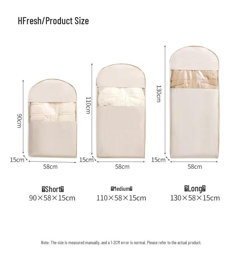 Down Jacket Dustproof Compression Hanging Bag - Wardrobe Clothing Cover