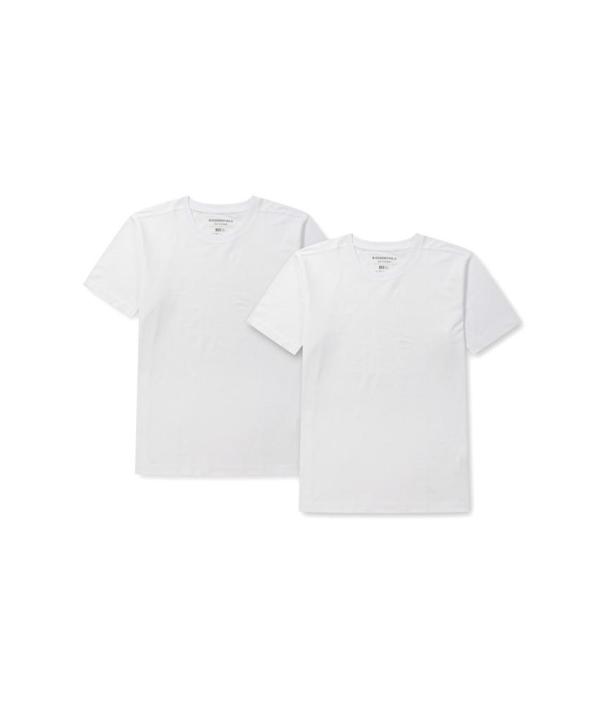 Brenwood [2Pack] Solid Round Neck T-Shirt White Bitax26100Whx