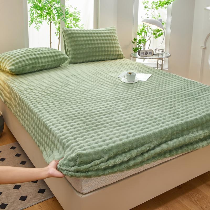 

Мягкая простыня на резинке, приятная для кожи простыня, теплое зимнее покрывало, мягкий защитный чехол для матраса, постельное белье, drap de lit (Нет наволочки) 90x200x25cm 1pc