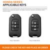 FSUN1 Zinc Alloy Leather Car Key Case Cover For Honda Civic 4d 9th Gen 10 Accord XRV Life Jazz Crv City Odyssey HR-V Vezel Jade Crider