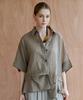 M.GRAF Natural Stripe Tuck Detail Shirt