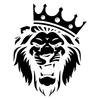 LYKX Die-Cut Lion with Crown Car Sticker Waterproof Auto Decors On Bumper Rear Window Vinyl Decal