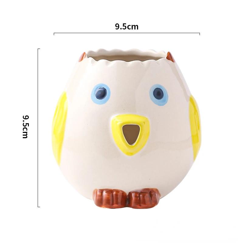 

Food grade cute creative chicken ceramic egg separator, egg filter, household egg white and yolk separator baking tool жёлтый