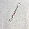 Lovely Cat Phone Charm Pendant Creative Creative Animal Keychain Phone Accessory Trendy Beaded Charm for Stylish Women