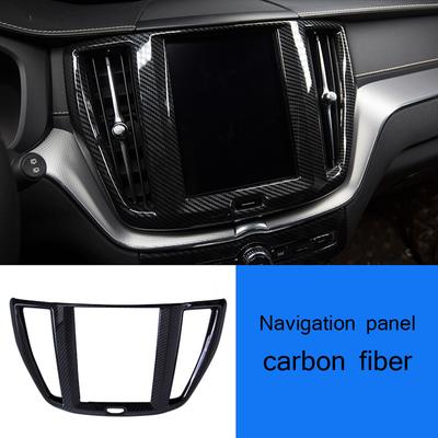 ABS Carbon Fibre Auto Navigation Panel Decoration Cover Trim Sticker Car Styling For Volvo XC60 2018