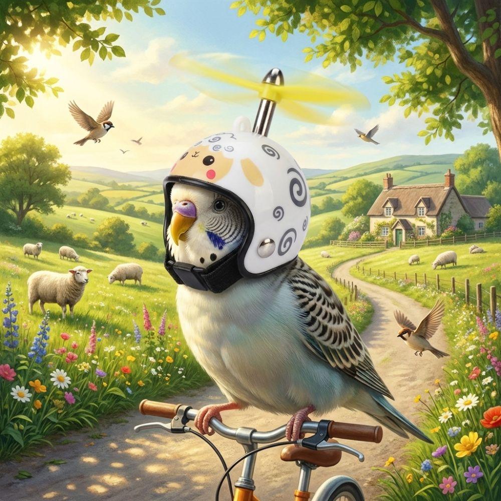 Sun Protection Pet Parrot Safety Helmet Waterproof Hamster Safety Parrot Hat Bicycle Riding