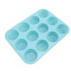 12 Cups Silicone Muffin Mold Nonstick Flexible Cupcake Liners Reusable Cake Mold for Baking