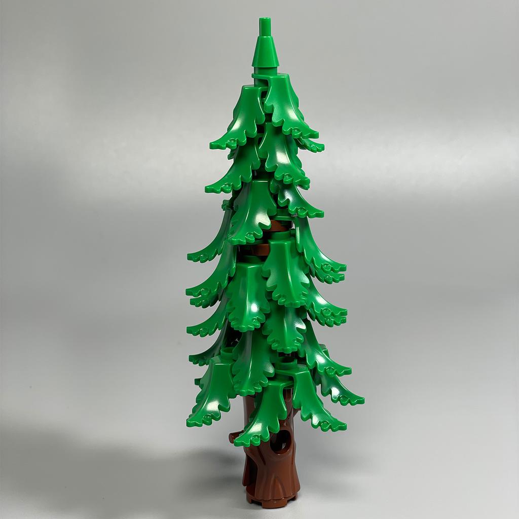 DIY Pine Tree Model Kit - Snowy Christmas Tree Street Forest Compatible with Building Blocks & Assemble Particles