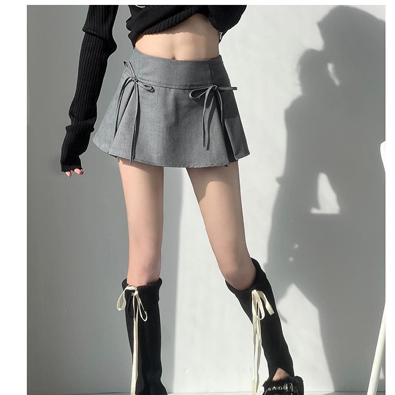 Women's High-Waist Slimming Bow A-Line Midi Skirt - Spring/Summer Fashion & Versatile Hip-Hugging Skirt