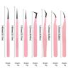 Anti-static Eyelash Extension Tweezer Stainless Steel Fiber Tip Makeup Tool  Beauty Salon