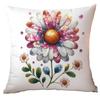 New Glitter Daisy Printed Pillowcase Light Luxury Floral Home Living Room Sofa Cushion Pillowcase
