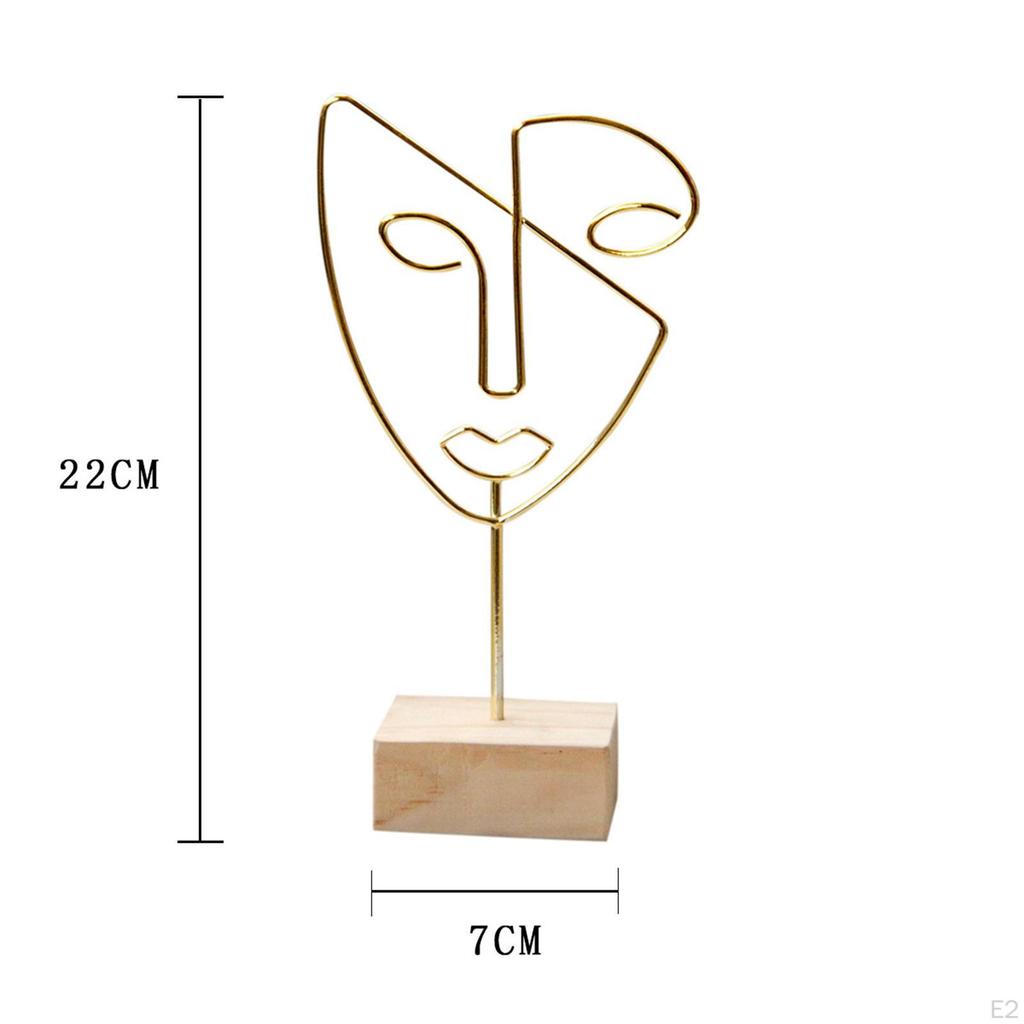 Abstract Human Face Sculpture - Contemporary Art Decor Piece