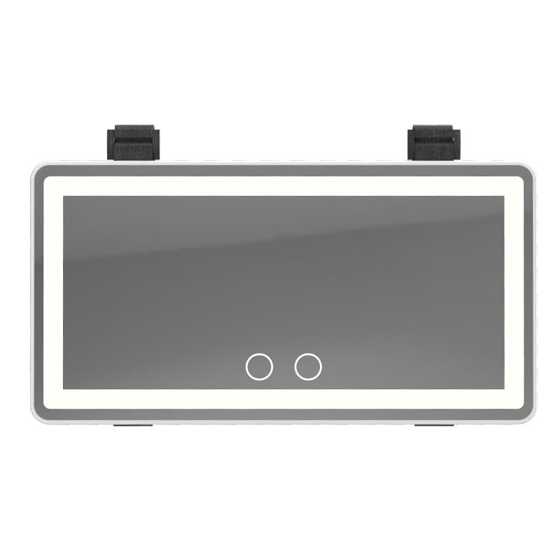 USB Interface Rechargeable Car Visor Mirror Personalized LED Car Vanity Mirror for Makeup Cosmetic Mirror with Light