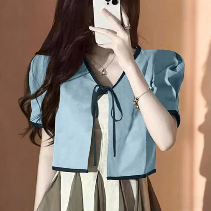 

ZANZEA Women Summer Casual Short Sleeve Thin Cardigan Tops 5XL синій