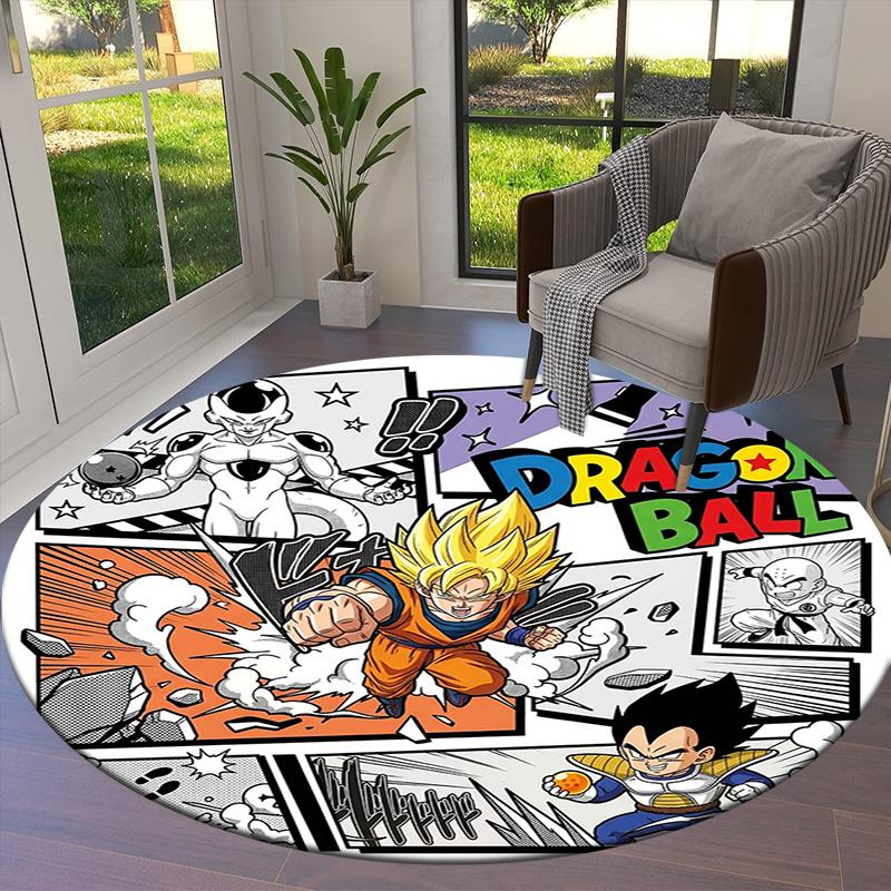 Dragon Ball Heroes Round Area Rug Carpet Rug For Living Room Bedroom Sofa Playroom Decor Nonslip Floor Mat