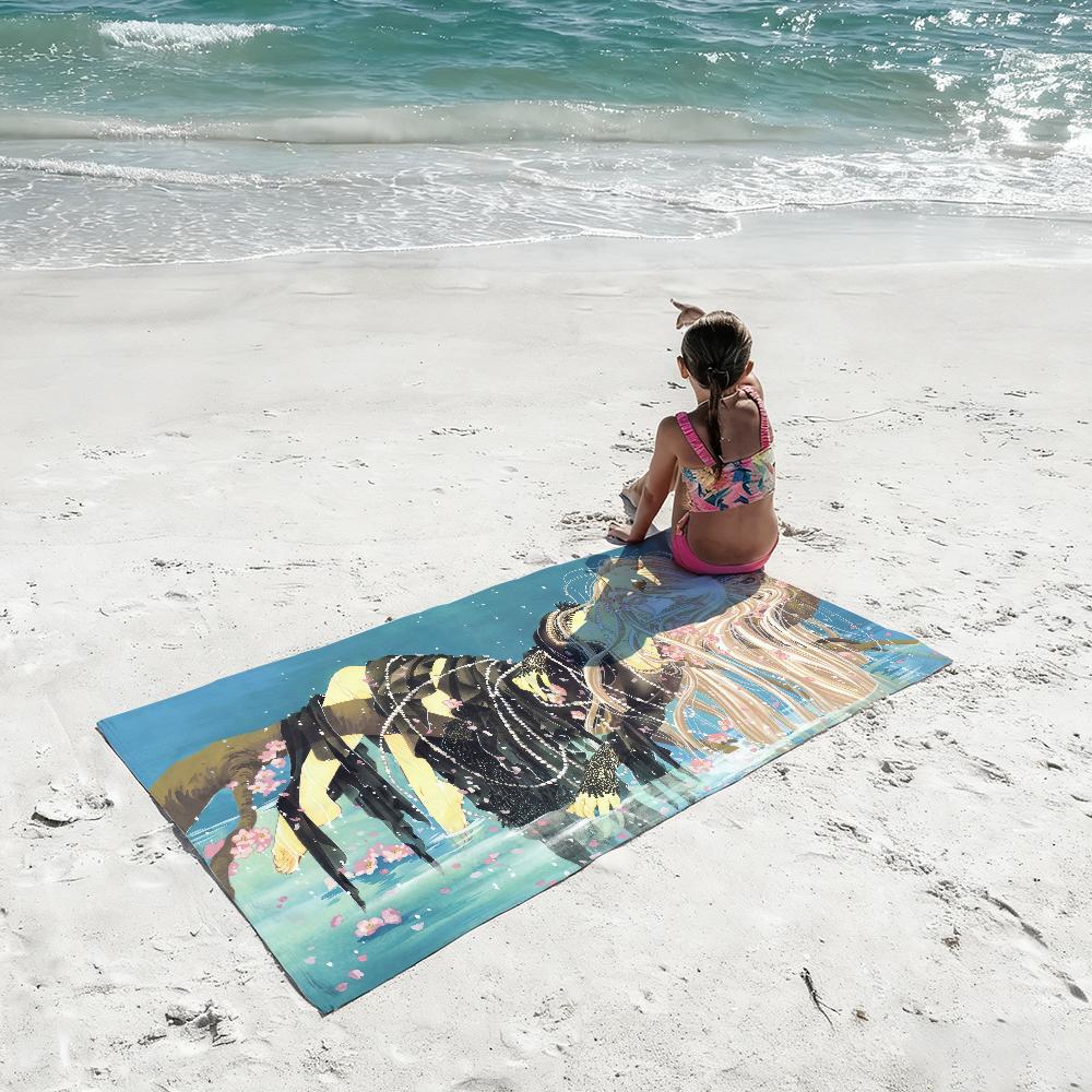 Anime C-Chobits Cute Chi Towel Quick Dry Absorbent Beach Towel for Sports, Fitness, Swimming and Outdoor Activities