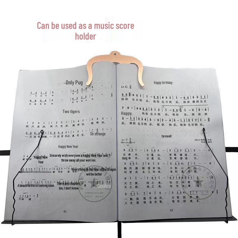 Metal Music Note Bookmark Clip - Ideal Gift for Music and Reading Lovers