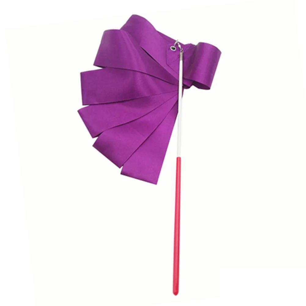 2M/4M Bunte Gymnastikbänder Tanzband Rhythmische Sportgymnastik Ballett Streamer Wirbelstab Stange Für GYM Training Professionell