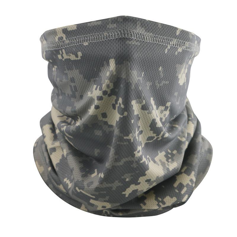 Camo Tactical Mask for Cycling Hiking Sun Protection Cooling Neck Gaiter Breathable Face Cover Bandana Men Women Tube Scarf Mask