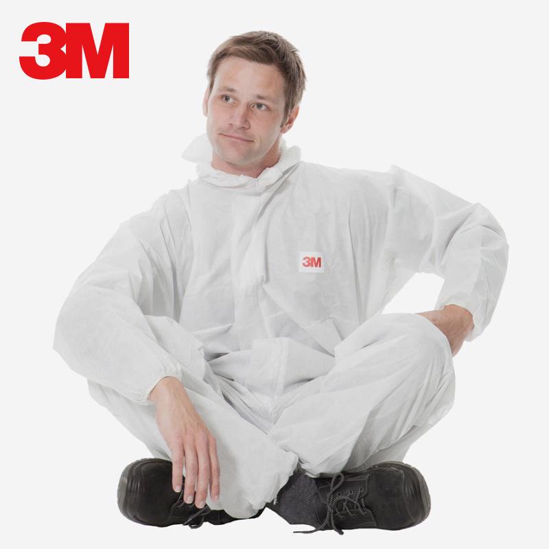 3M 4515 Biały Kombinezon Ochronny z Kapturem Pyłoszczelny do Laboratorium Chemicznego i Ochrony przed Farbą w Sprayu