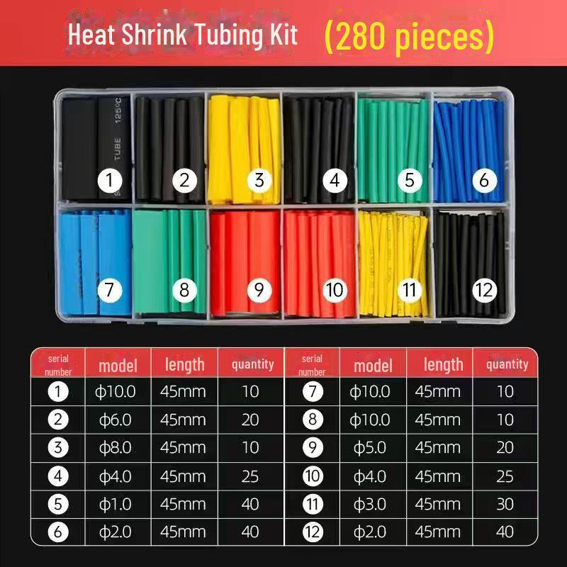 Heat Shrink Tubing Kit: Mobile Phone Cable Protector & Wire Insulation Sleeve