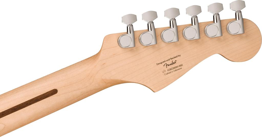 Squier by Fender Squier Electric Guitar Squier Maple White Black Soft Case Included Sonic™ Stratocaster® Left-Handed, Fingerboard, Pickguard,