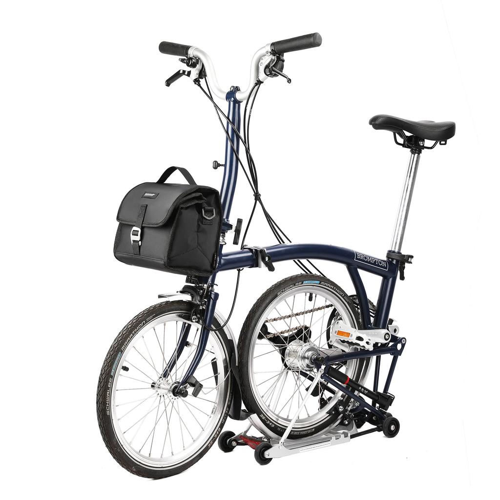 Rhinowalk Brompton Bicycle Front Bag, Insulated Lunch Bag, Large Capacity, Adjustable, Waterproof Rain Cover, Easy Installation, Brompton Compatible,